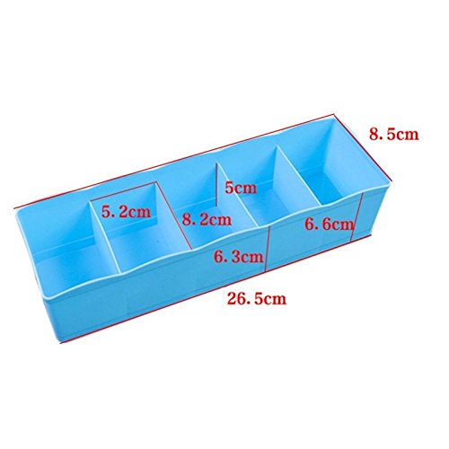 Socks Undergarment Storage Drawer Organiser Set of 4 (Color May Vary)