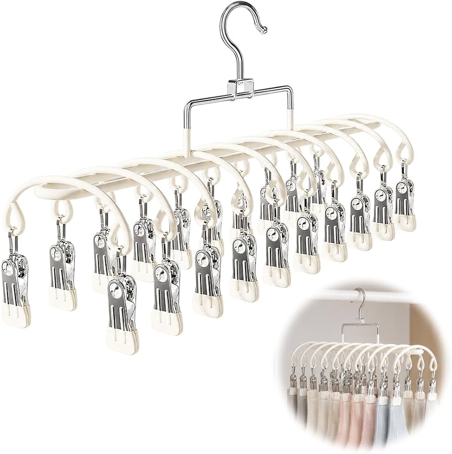 Stainless Steel Hangers with Clips 10pcs (Pack of 1)
